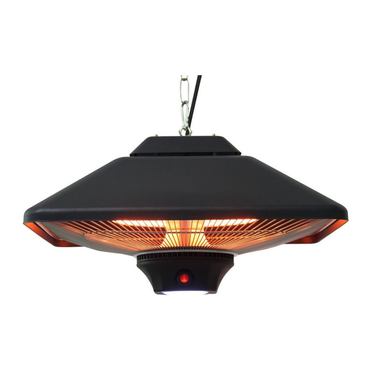 Outsunny Terrassenstrahler Deckenstrahler Heizstrahler mit Fernbedienung und LED Beleuchtung 2000W H x B x T: 25 x 43 x 43 cm von Aosom - Bild 1