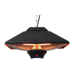 Outsunny Terrassenstrahler Deckenstrahler Heizstrahler mit Fernbedienung und LED Beleuchtung 2000W H x B x T: 25 x 43 x 43 cm von Aosom