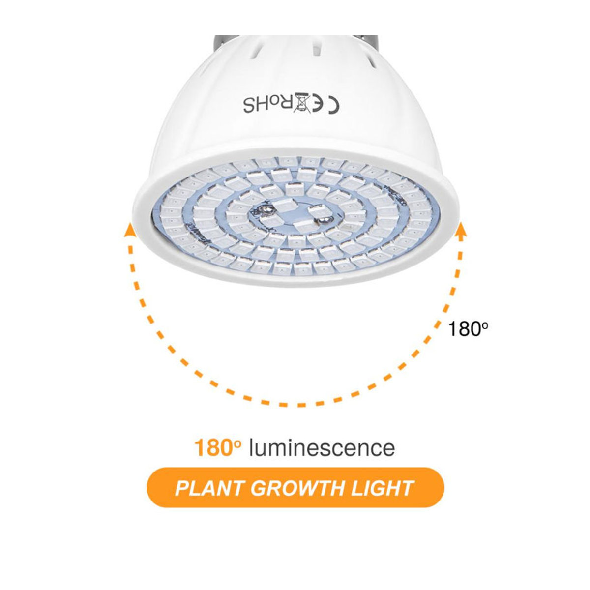OuuZuu LED Pflanzenlampe Vollspektrum mit 80 LEDs für Hydrokultur und Pflanzenwachstum, Kaltweiß - Bild 5