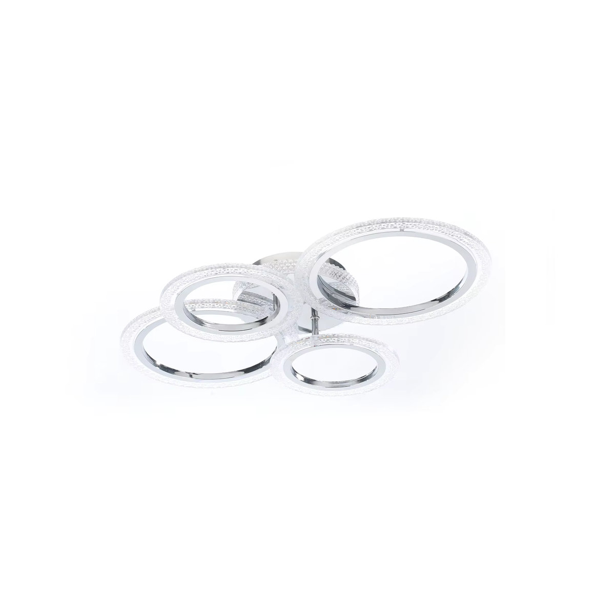 Oyajia 40W LED-Deckenleuchte in Silber, dimmbare 4-Ring-Deckenlampe im modernen Design mit Fernbedienung - Bild 7