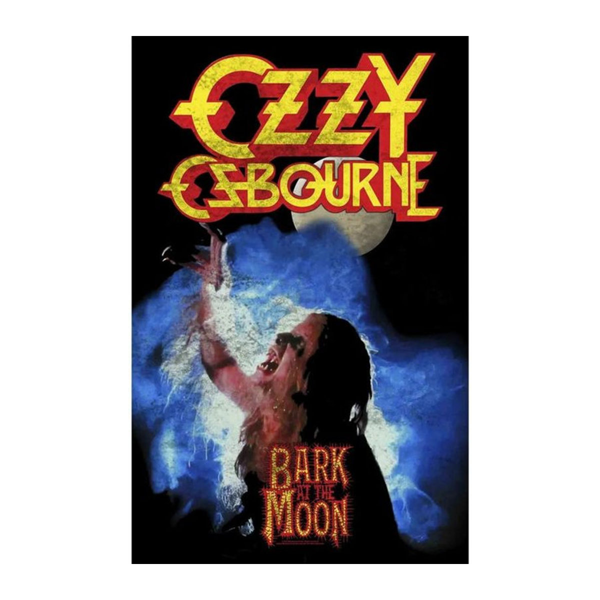 Ozzy Osbourne Bark At The Moon Textil Poster Blau Mehrfarbig B: 106,68 cm, H: 68,58 cm - Bild 1