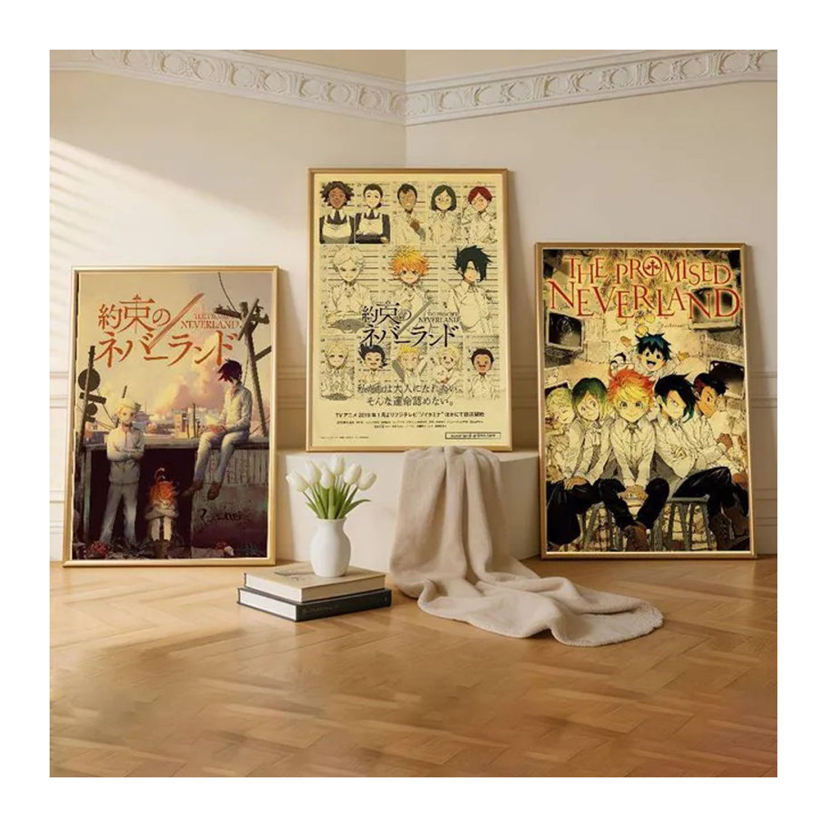 P-Promised Neverlands Premium selbstklebendes Poster in mehrfarbigem HD-Druck, rechteckiger Wandaufkleber mit abstraktem und geometrischem Design für deine Dekoration - Bild 1
