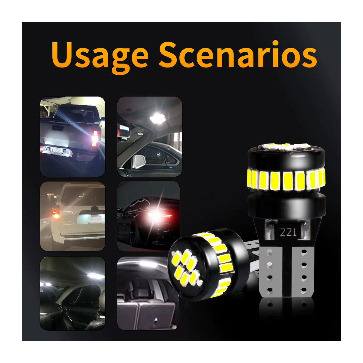 p2max T10 W5W LED Auto-Signalleuchte Set mit 24 Chips für 360 Grad Abdeckung, 2 Stück oder 10 Stück Packung - Bild 3