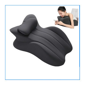 Paar ergonomische Stützkissen für Taille und Hüfte in Grau und Schwarz zur Unterstützung beim Sitzen oder im Auto
