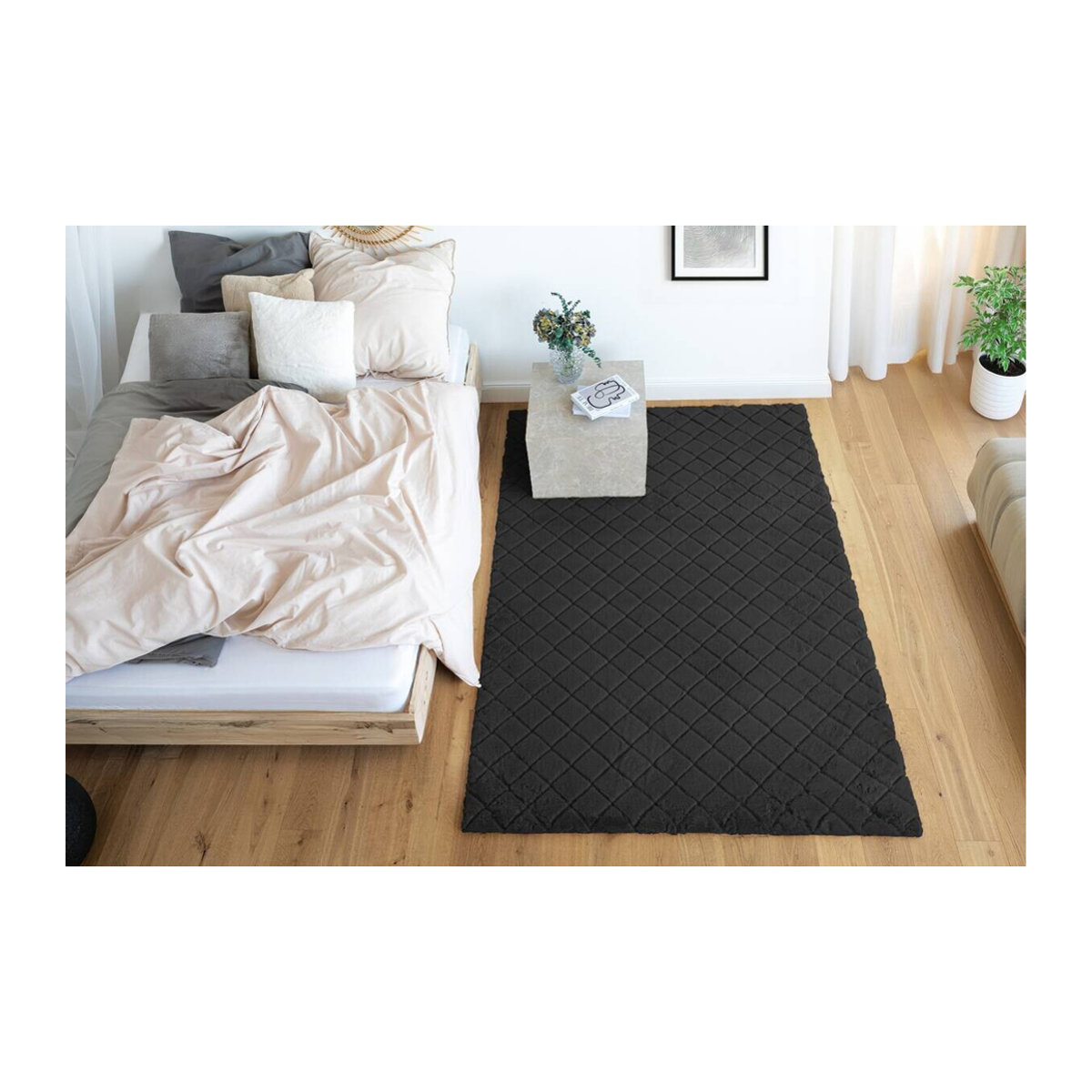 Padiro Hochflorteppich Imala Schwarz B/H/L: 160 x 3 x 230 cm - Bild 3