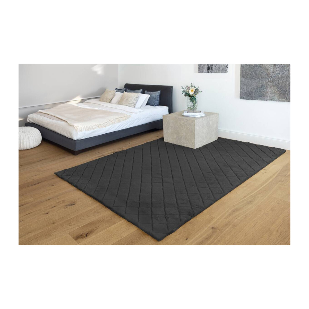 Padiro Hochflorteppich Imala Schwarz B/H/L: 160 x 3 x 230 cm - Bild 4