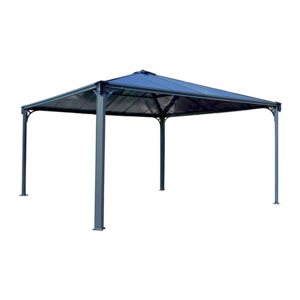 Palram Canopia Palermo Aluminium Pavillon Anthrazit B/T/H: 429 x 429 x 298 cm - Bild 1