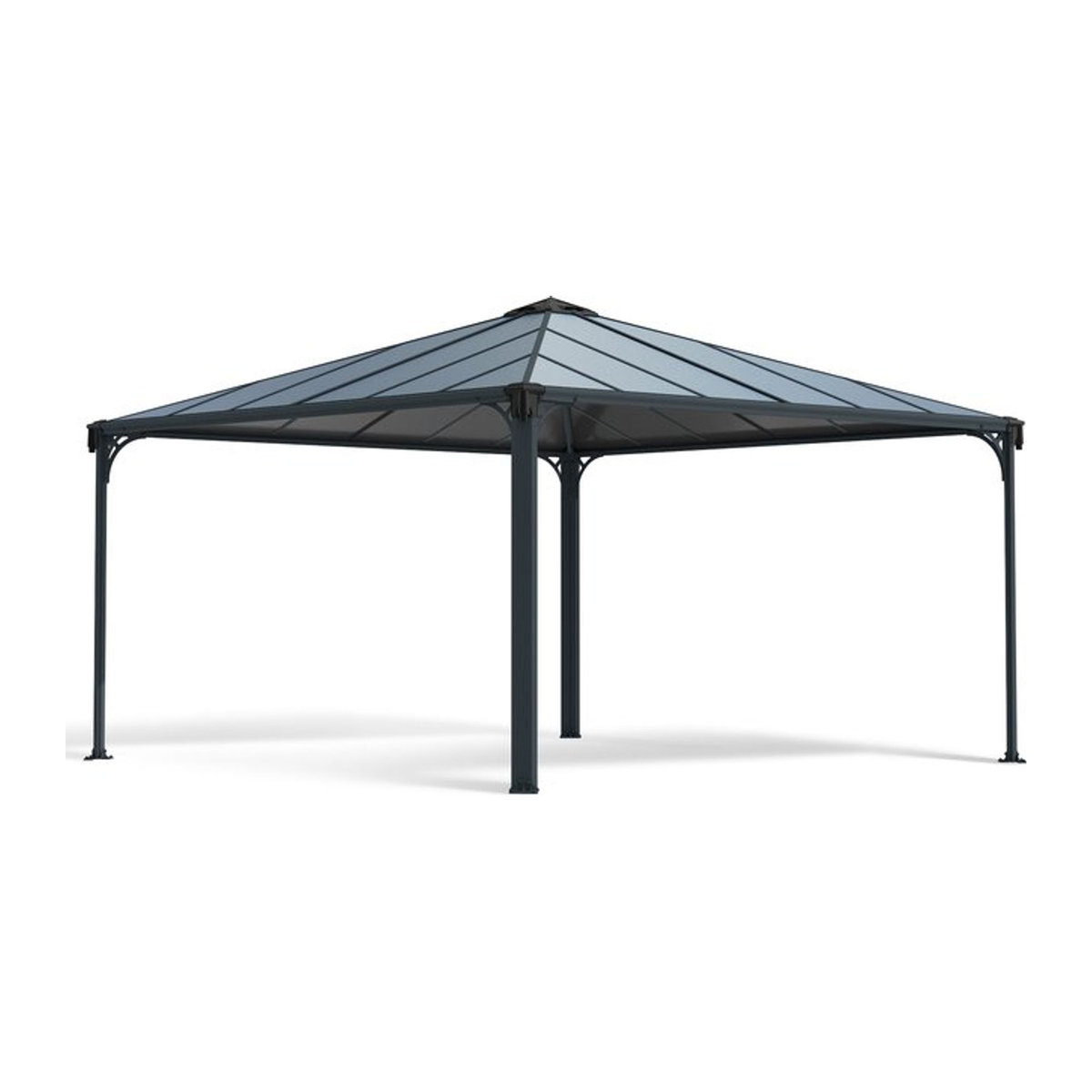 Palram Canopia Palermo Aluminium Pavillon Anthrazit B/T/H: 429 x 429 x 298 cm - Bild 2