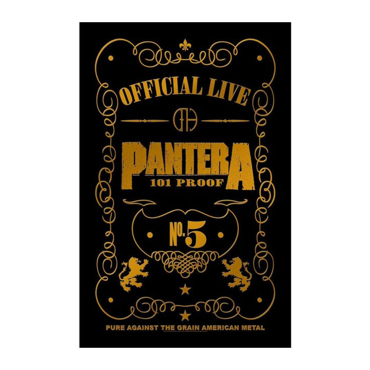 Pantera 101 Proof Textil Poster in Schwarz und Gelb, Breite: 106 cm - Bild 1