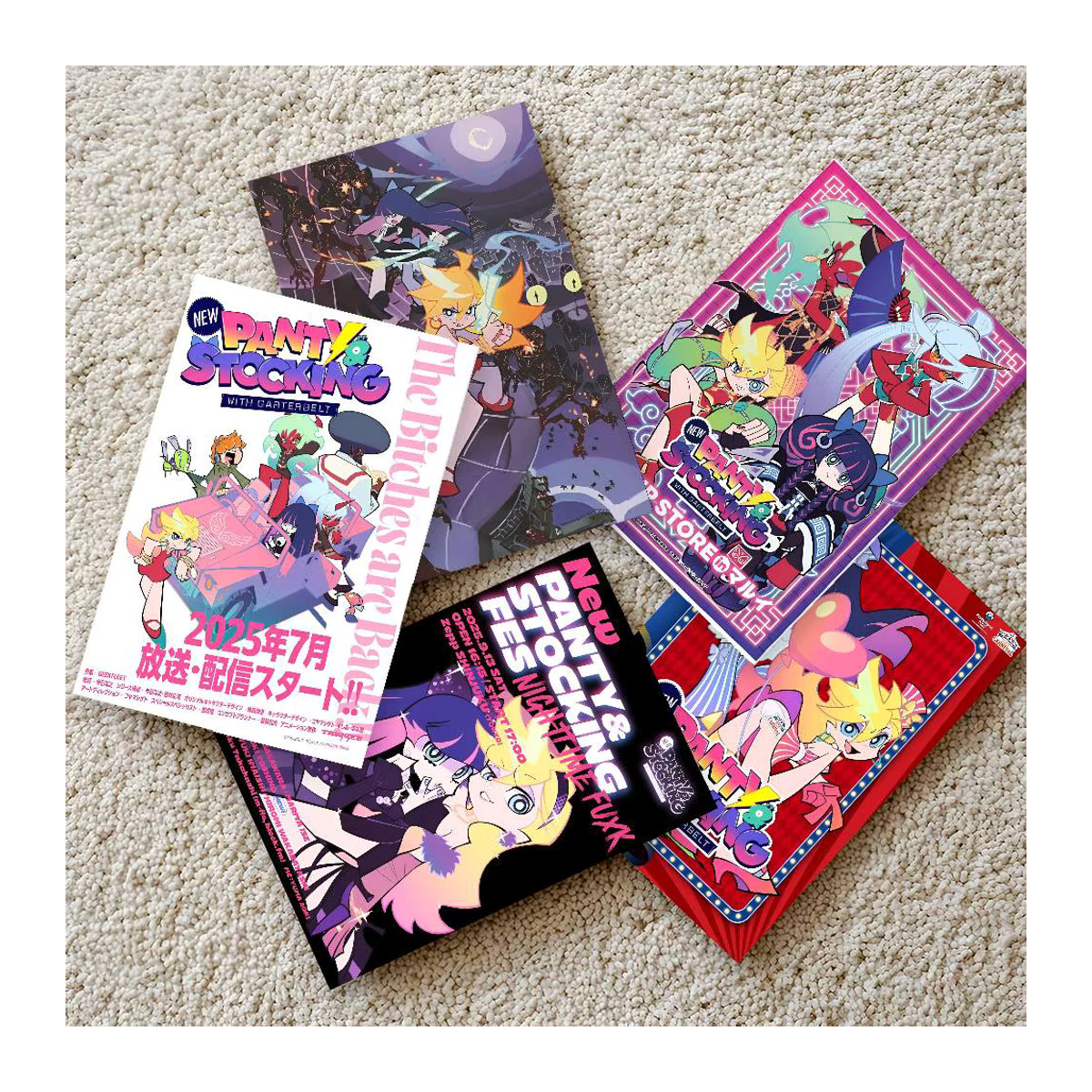 Panty and Stocking with Garterbelt Scanty Anime Poster, selbstklebender wasserfester Wandaufkleber in Mehrfarbig, Rechteckig - Bild 3
