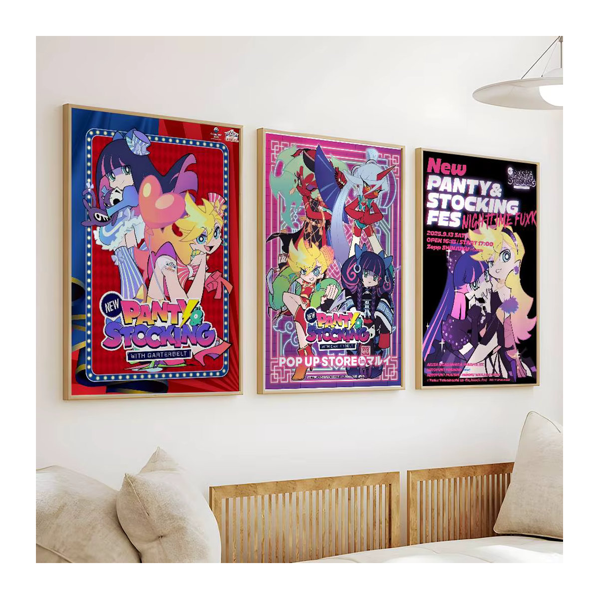 Panty and Stocking with Garterbelt Scanty Anime Poster, selbstklebender wasserfester Wandaufkleber in Mehrfarbig, Rechteckig - Bild 5