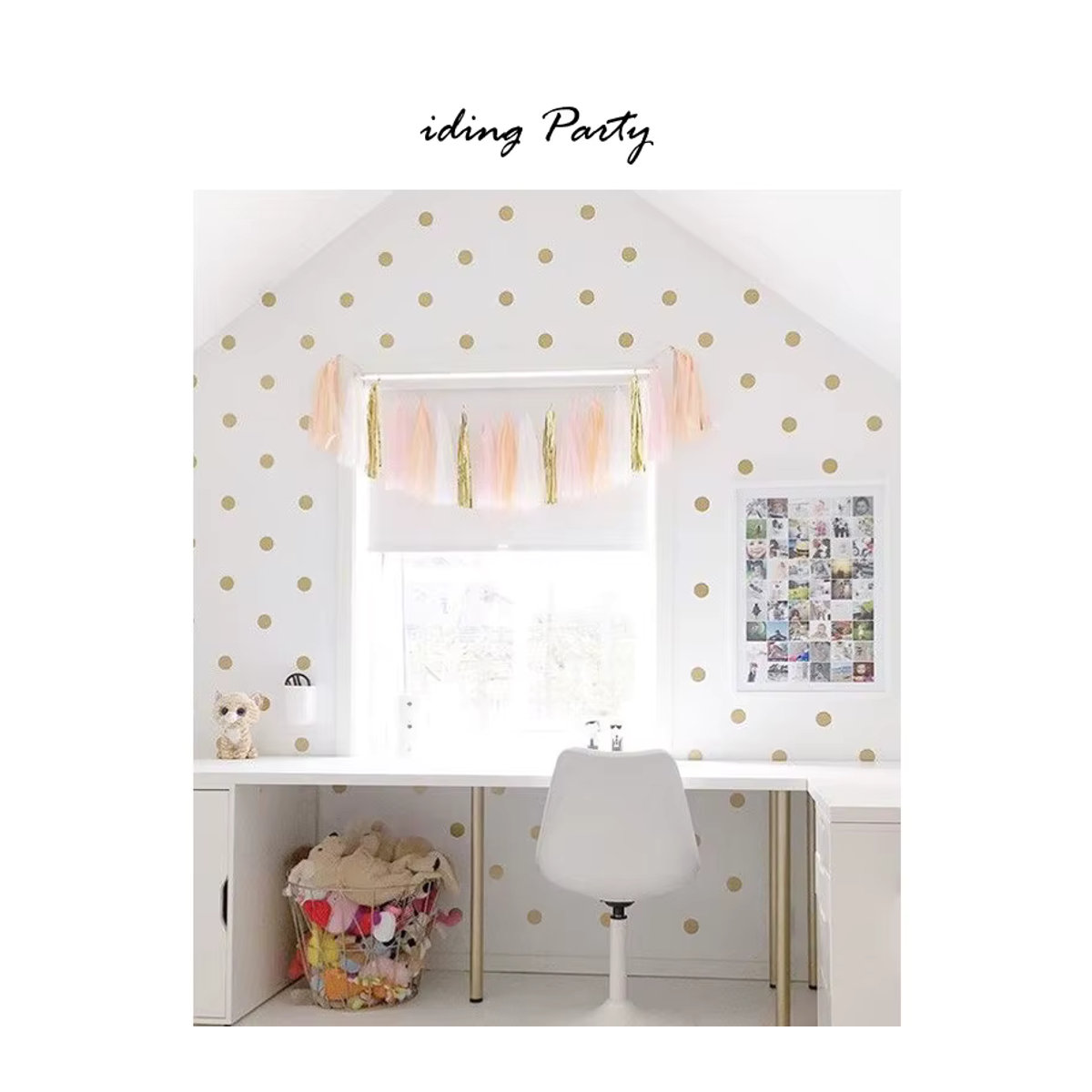 Parehope Papier Blumen Quasten in Rosa und Mehrfarbig als hängende Wanddekoration für Geburtstag, Hochzeit und Kinderpartys - Bild 1