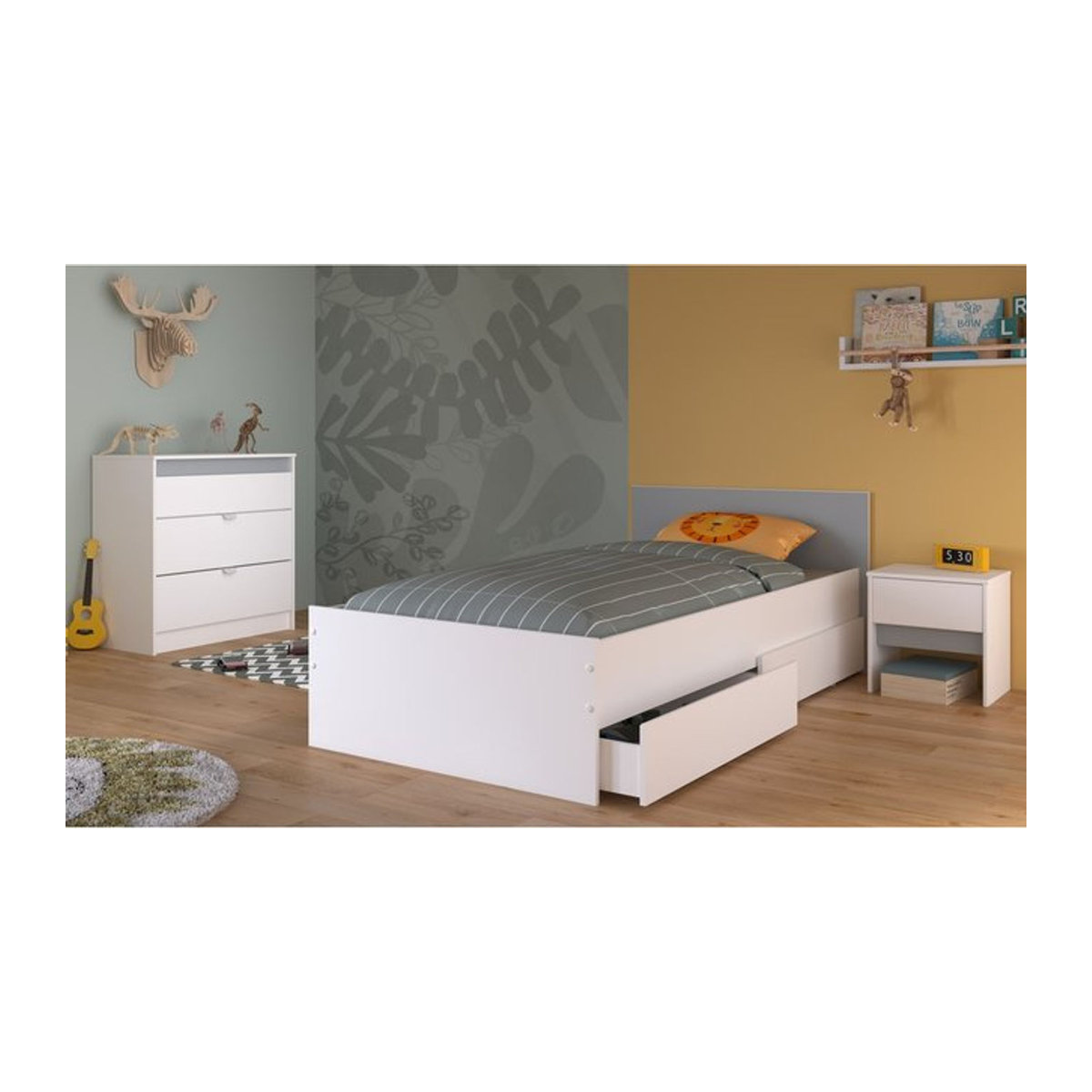Parisot Kinderzimmer Set 4-teilig Pirouette 26 Modern in Weiß - Bild 1