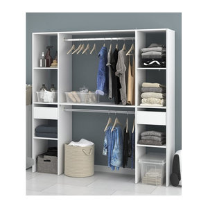 Parisot Mehrzweckschrank Combi 3 Modern Weiß B/T/H: 176 x 40 x 180 cm