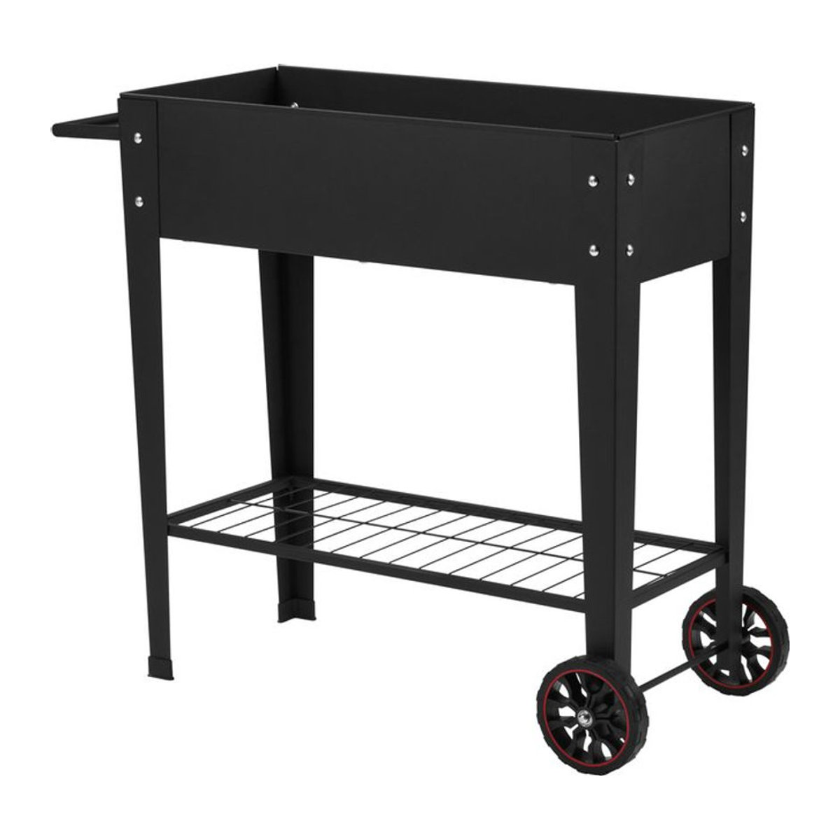 PARKSIDE Hochbeet mit Rollen aus Kunststoff und Metall in Schwarz - Bild 1