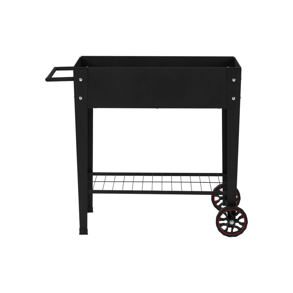 PARKSIDE Hochbeet mit Rollen aus Kunststoff und Metall in Schwarz - Bild 3