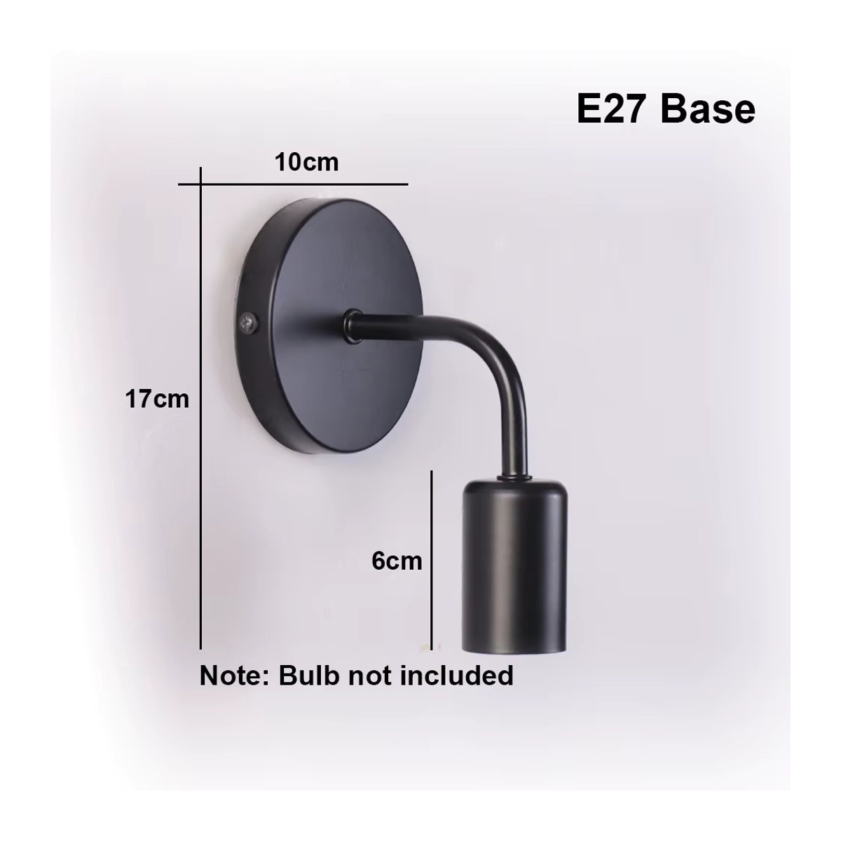PARKSON 2er-Pack Nordische Wandleuchte aus Metall in Schwarz im Industrial Design mit E27 Fassung - Bild 1