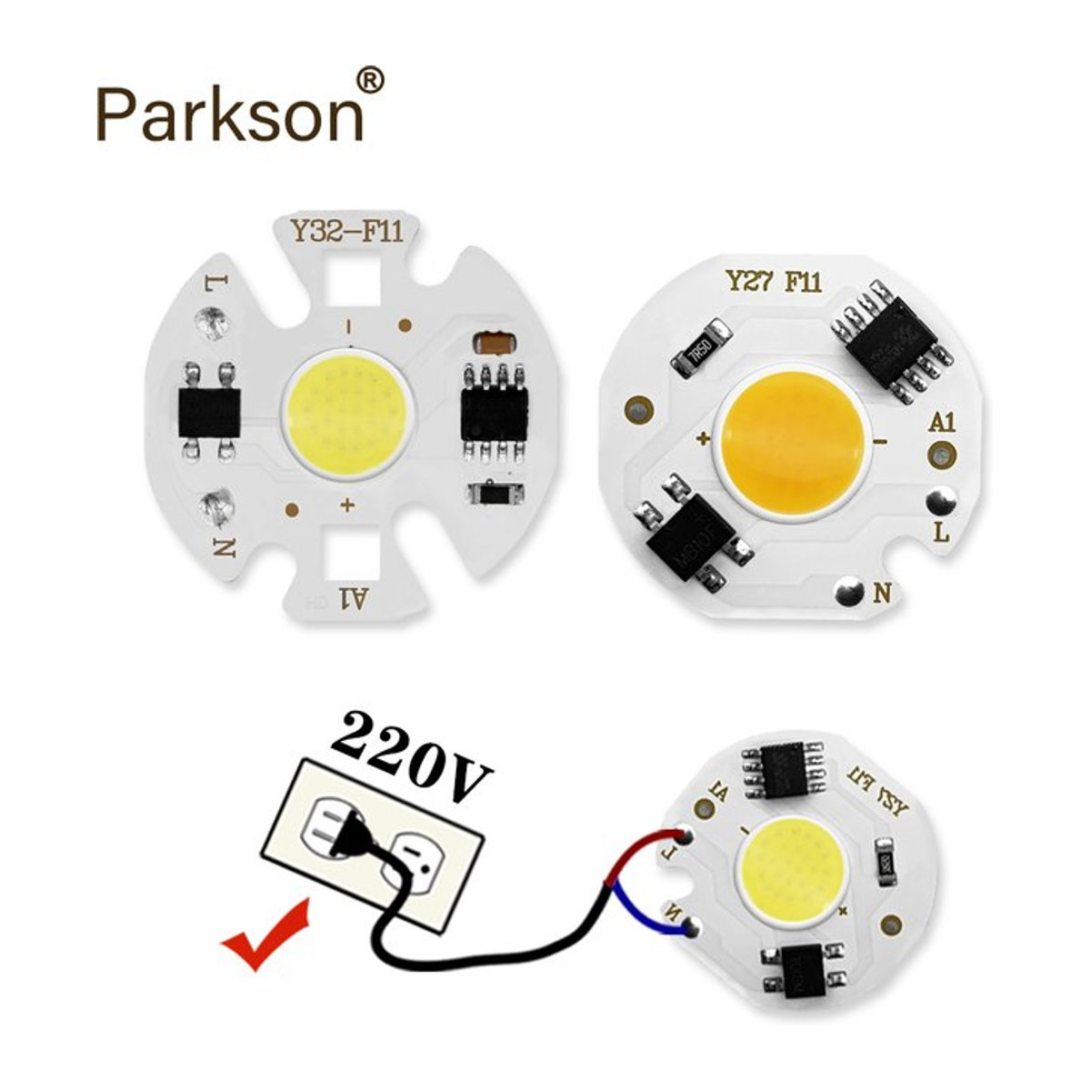 PARKSON COB LED Chip Flutlichtstrahler Weiß aus Aluminium 12W - Bild 1