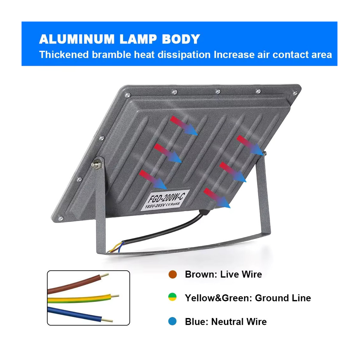 PARKSON LED Außenstrahler aus Aluminium mit Bewegungsmelder in Schwarz, 500 W - Bild 5