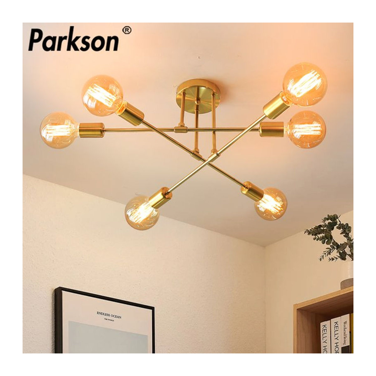 PARKSON LED Deckenlampe im modernen Industrial Design aus Metall für Wohnzimmer und Esszimmer - Bild 1