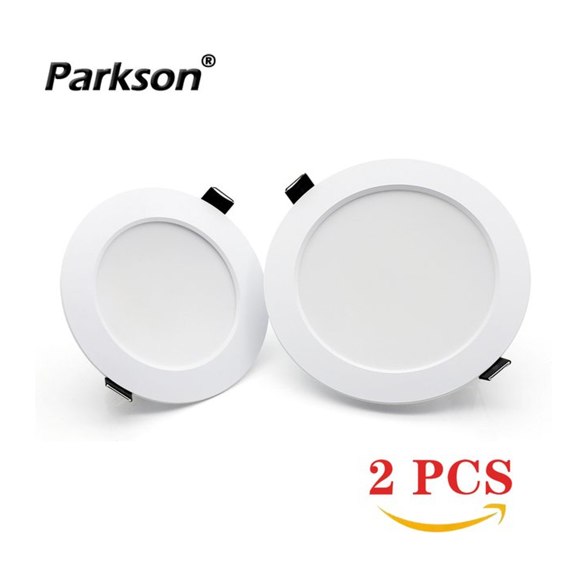 PARKSON LED-Einbaustrahler Set 2 Stück, Runde Decken-Einbauleuchten in Weiß, Minimalistisches Design, 21W - Bild 1