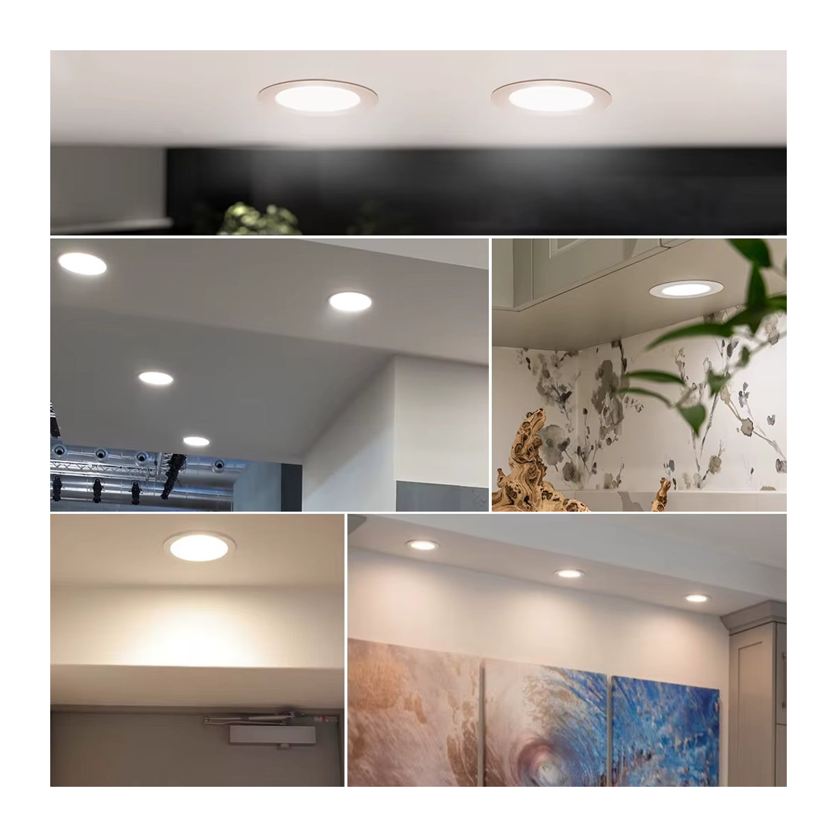 PARKSON LED-Einbaustrahler Set 2 Stück, Runde Decken-Einbauleuchten in Weiß, Minimalistisches Design, 21W - Bild 3