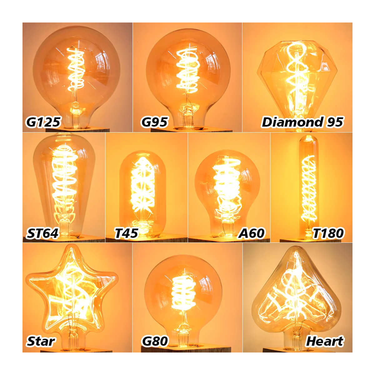 PARKSON LED Retro Edison Glühbirne E27 Vintage Industrie Design aus Glas - Bild 1