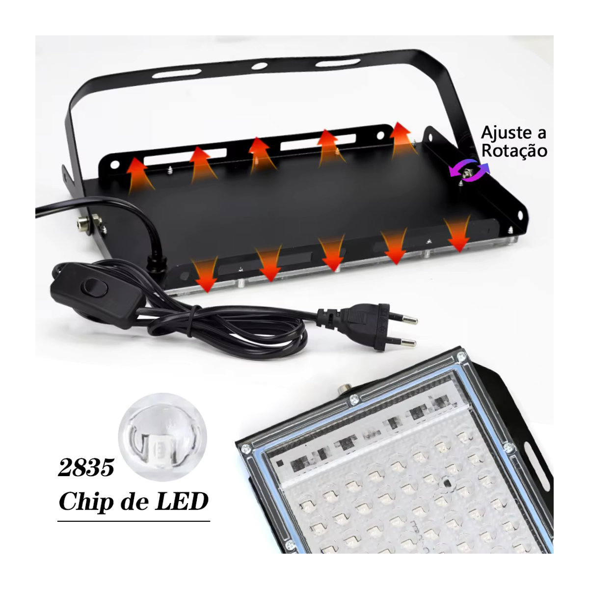 PARKSON LED-UV-Flutlicht Schwarz als wasserdichter Außenstrahler für UV-Fluoreszenz und Bühnenbeleuchtung - Bild 4
