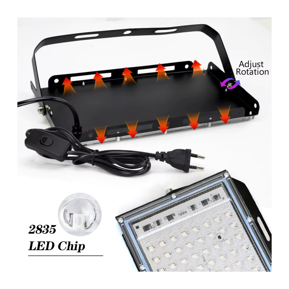 PARKSON LED UV Flutlicht Schwarzlicht für Bühne in Schwarz mit 395nm und 400nm Wellenlänge - Bild 5