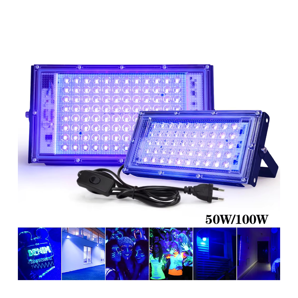 PARKSON LED UV Flutlicht Schwarzlicht für Bühne in Schwarz mit 395nm und 400nm Wellenlänge - Bild 6