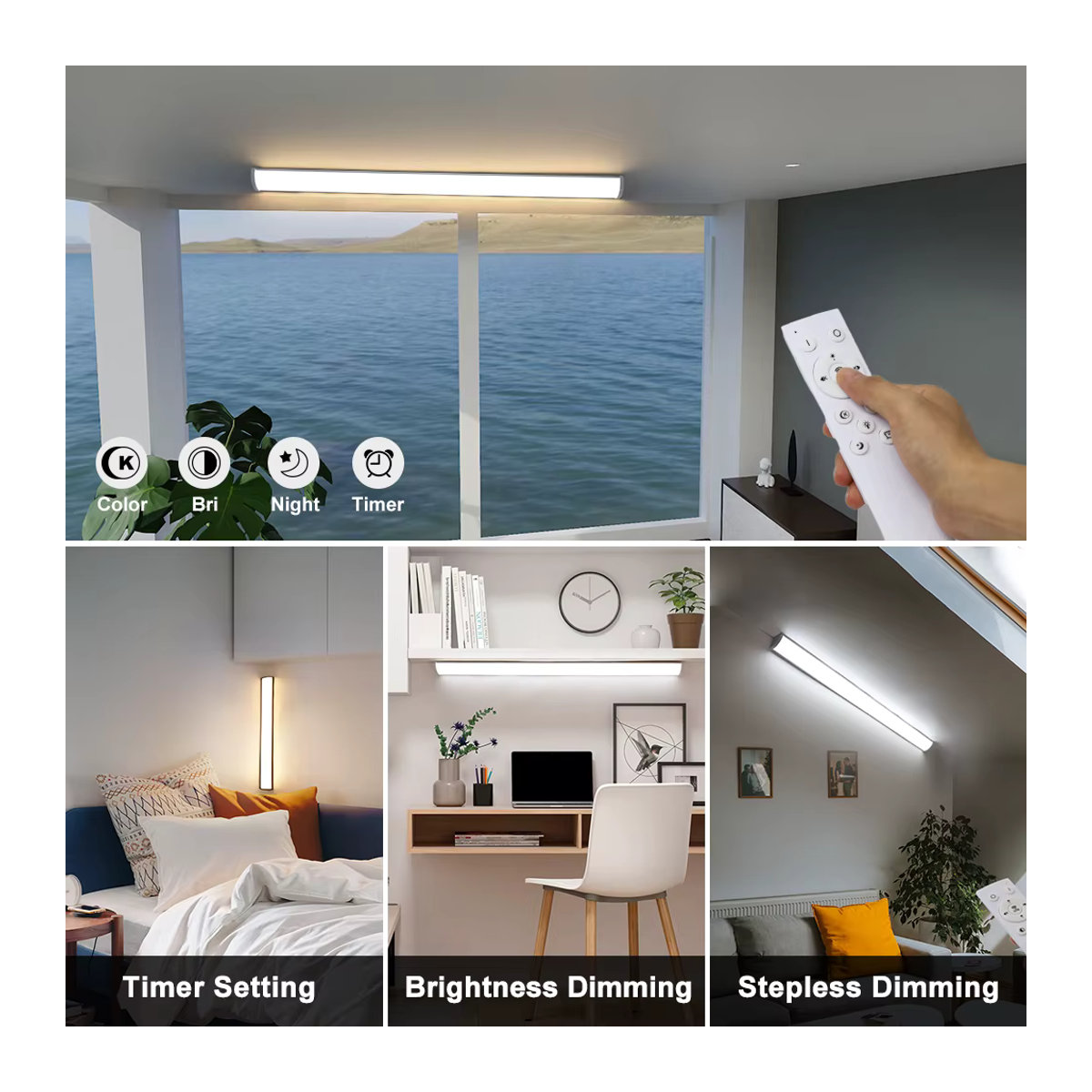 PARKSON Outdoor-LED-Wandleuchte aus Aluminium in Schwarz, modern, wasserdicht IP65, dimmbar mit Fernbedienung - Bild 4