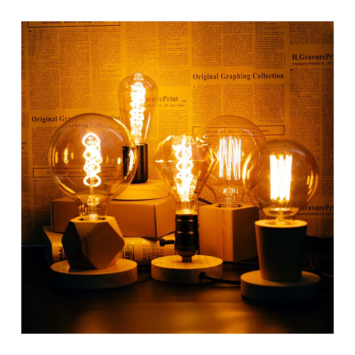 PARKSON Retro Holz Schreibtischlampe in Natur mit E27 Fassung und Schalter - Bild 3