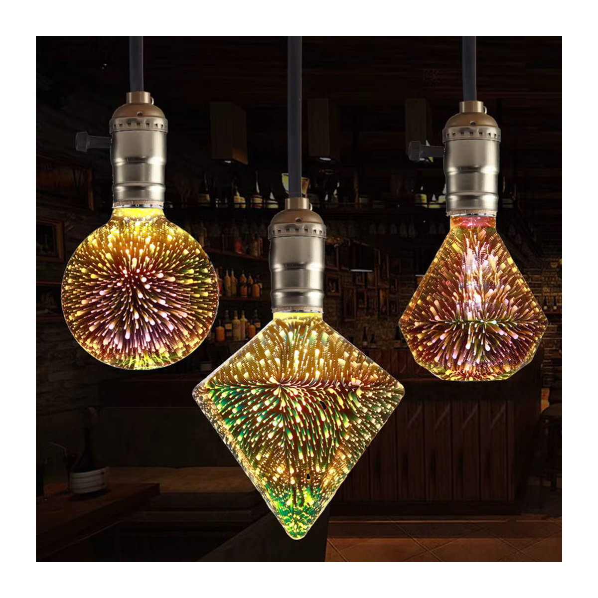 PARKSON Retro LED Edison Glühbirne E27 3D Stern Form für Weihnachtsdekoration - Bild 3