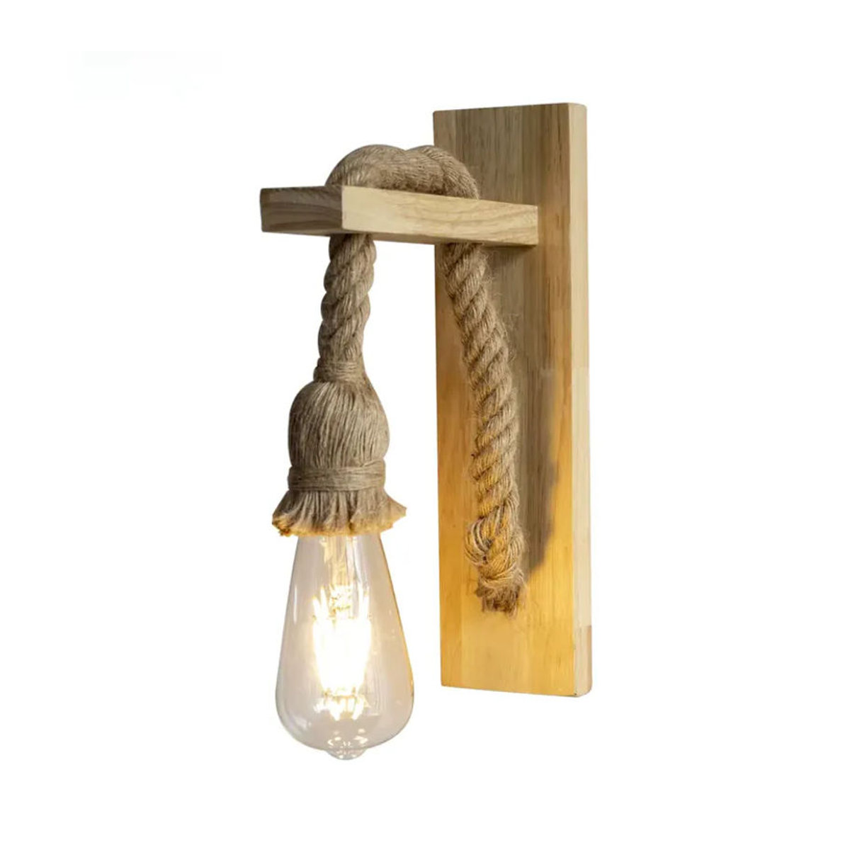PARKSON Retro Wandleuchte aus Holz im Industrial Design mit E27 Fassung in Natur - Bild 6