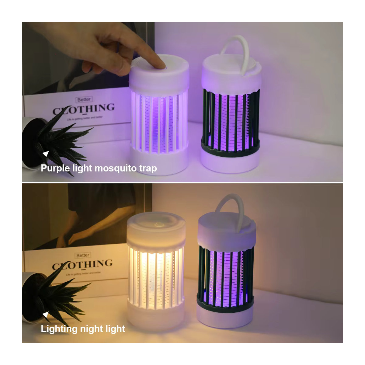 PARKSON Tragbare USB Insektenfalle mit UV-Lampe, wiederaufladbarer Bug Zapper zur Mückenbekämpfung für Camping und Outdoor - Bild 3