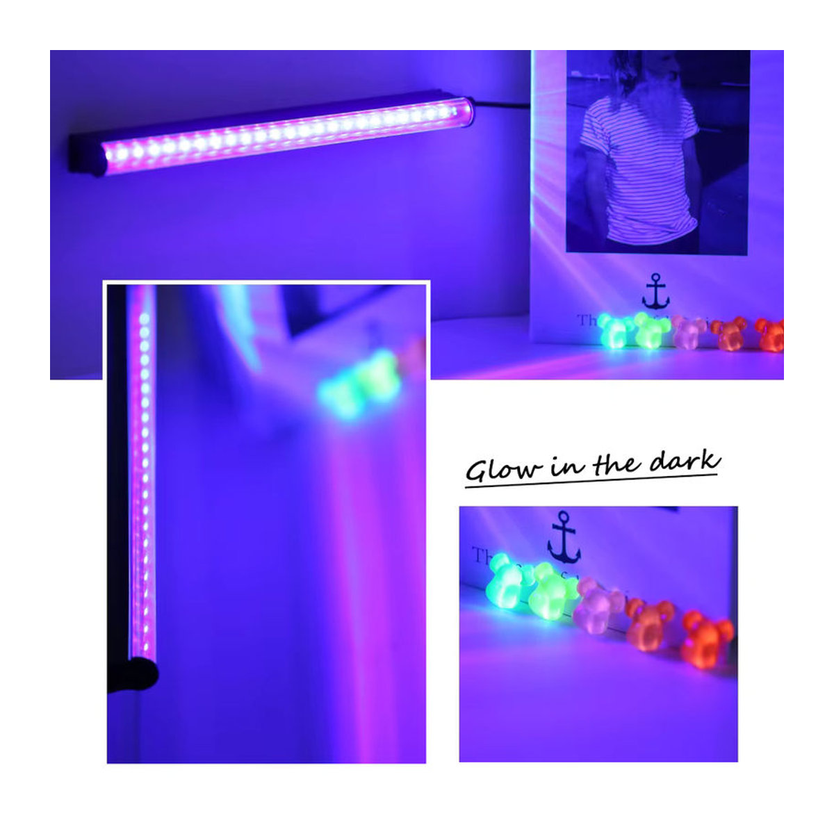 PARKSON UV LED Schwarzlicht Lampe T5 Rohr 395-405nm mit USB-Stecker 5V - Bild 4