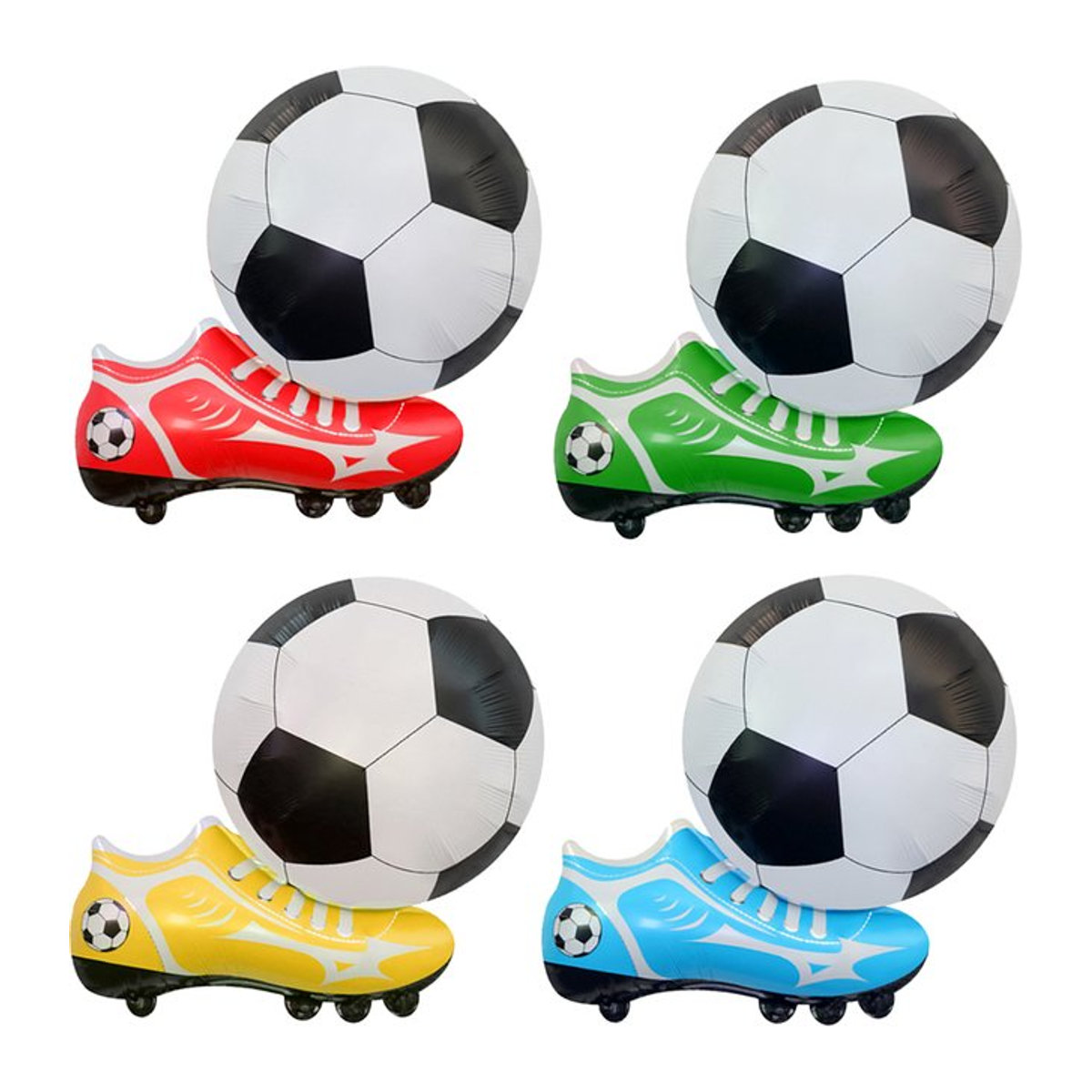 PartiesTour Fußballschuhe Folienballons in 4 Farben für Geburtstag und Babyparty - Bild 1