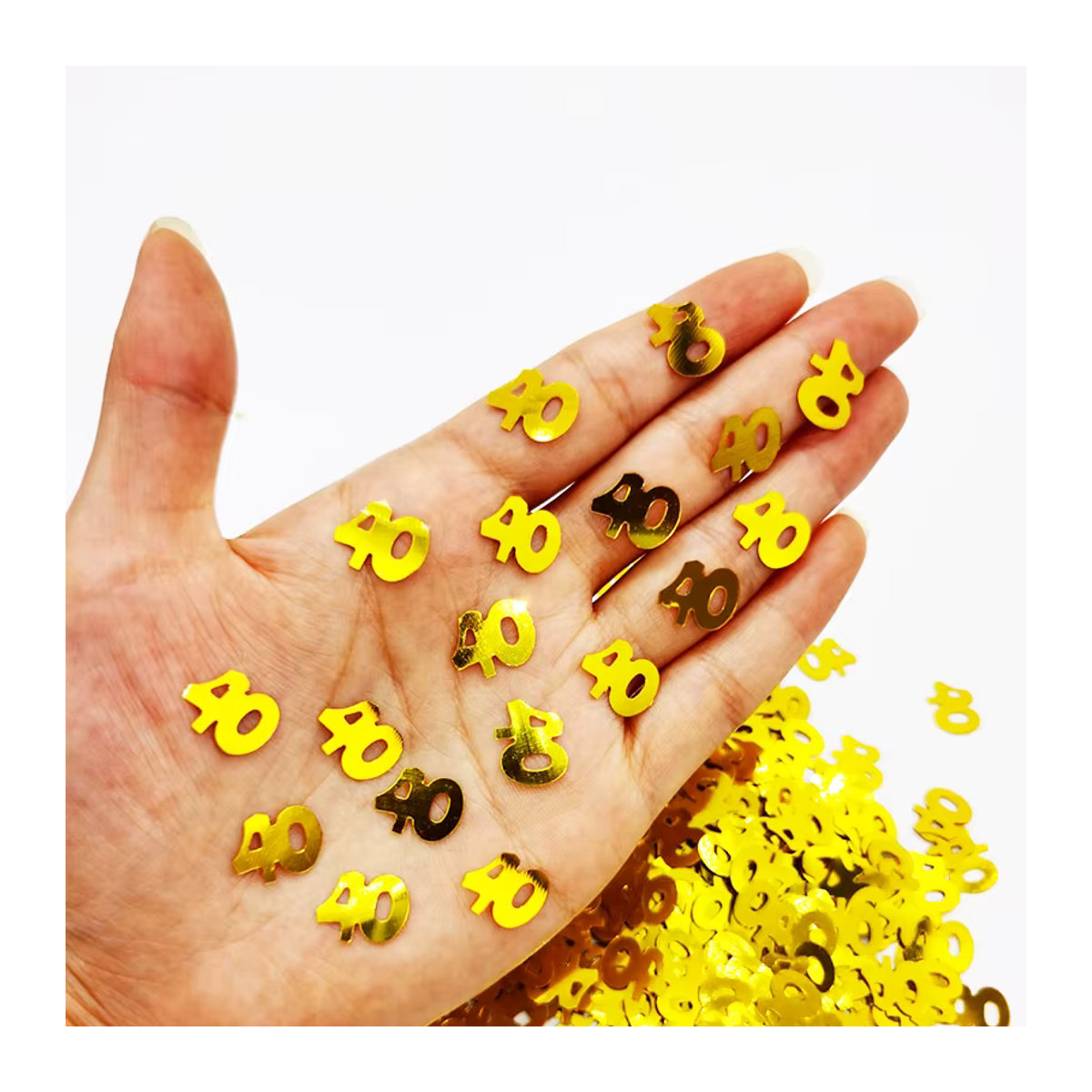 PartiesTour Happy Birthday Konfetti in Gold mit Zahlenfiguren für deine Partydeko, 15 g - Bild 6