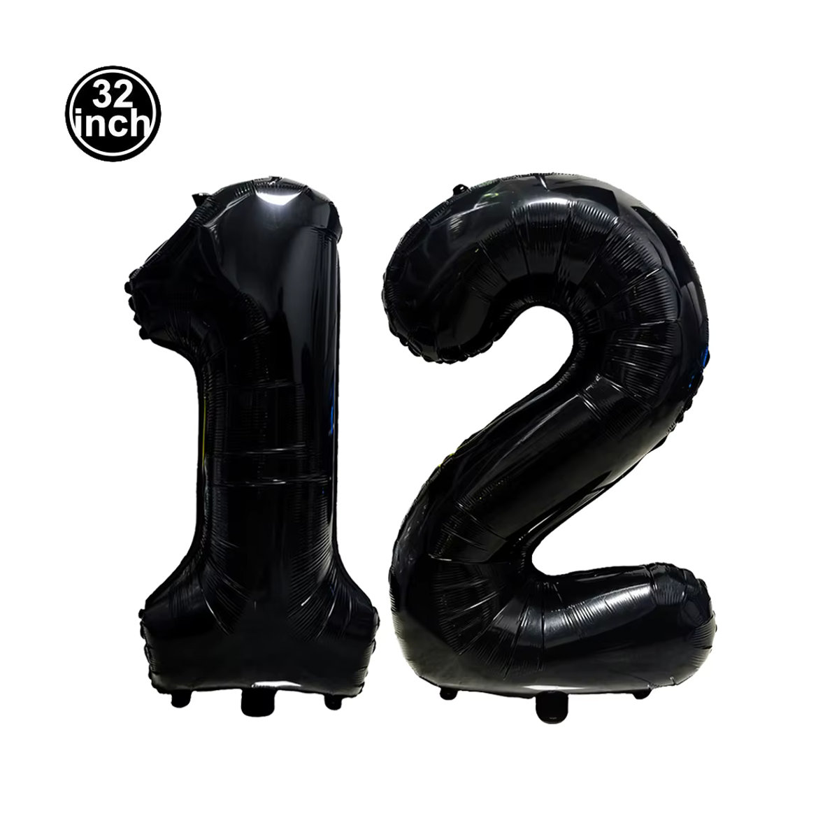 PartiesTour Zahlenballon 12 für den 12. Geburtstag, groß, mehrfarbig - Bild 2