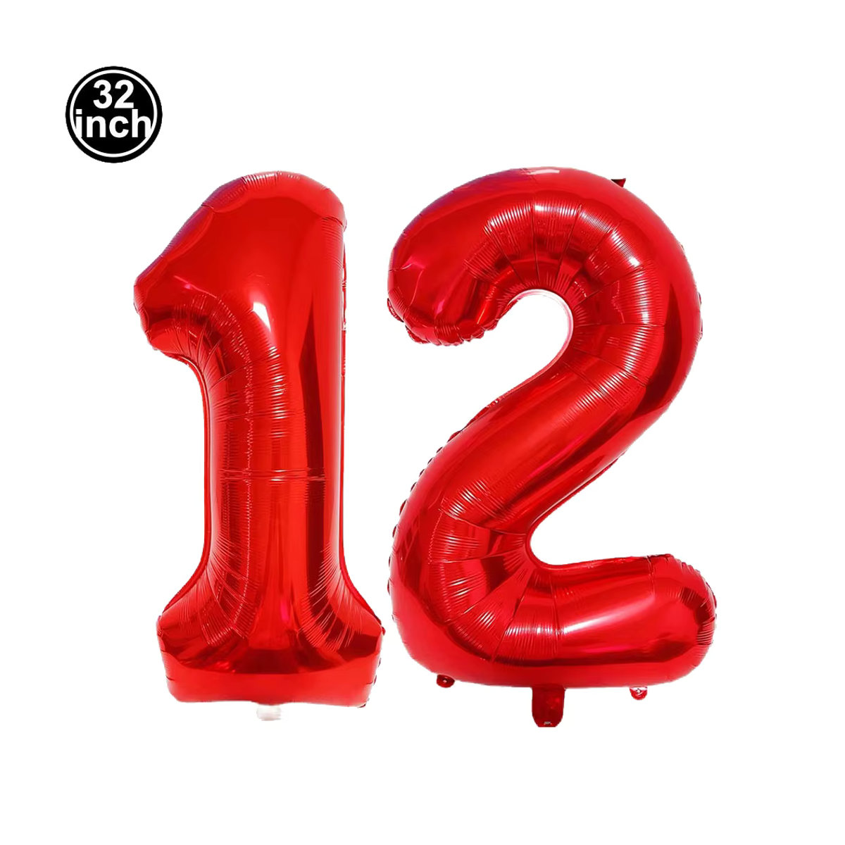 PartiesTour Zahlenballon 12 für den 12. Geburtstag, groß, mehrfarbig - Bild 4