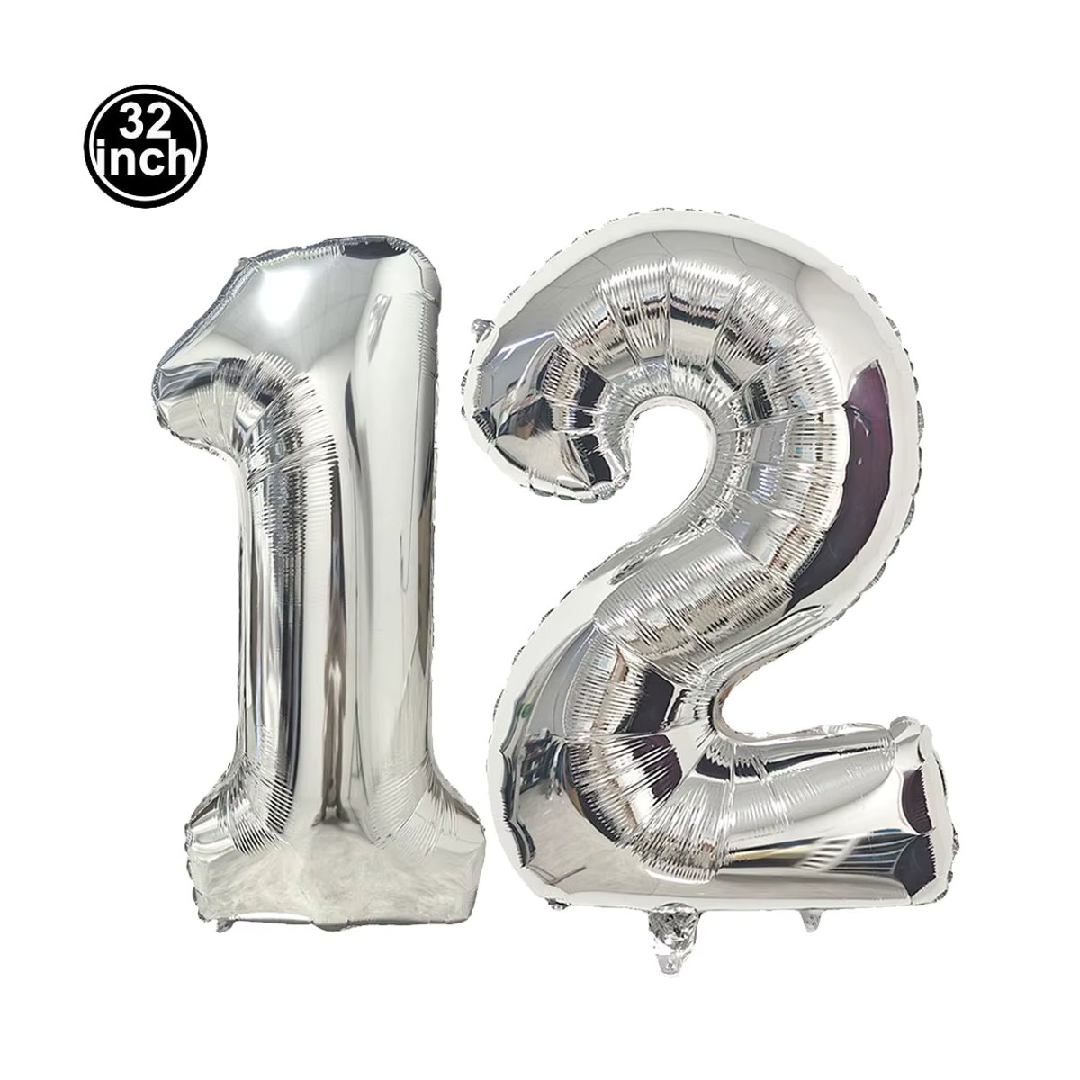 PartiesTour Zahlenballon 12 für den 12. Geburtstag, groß, mehrfarbig - Bild 6