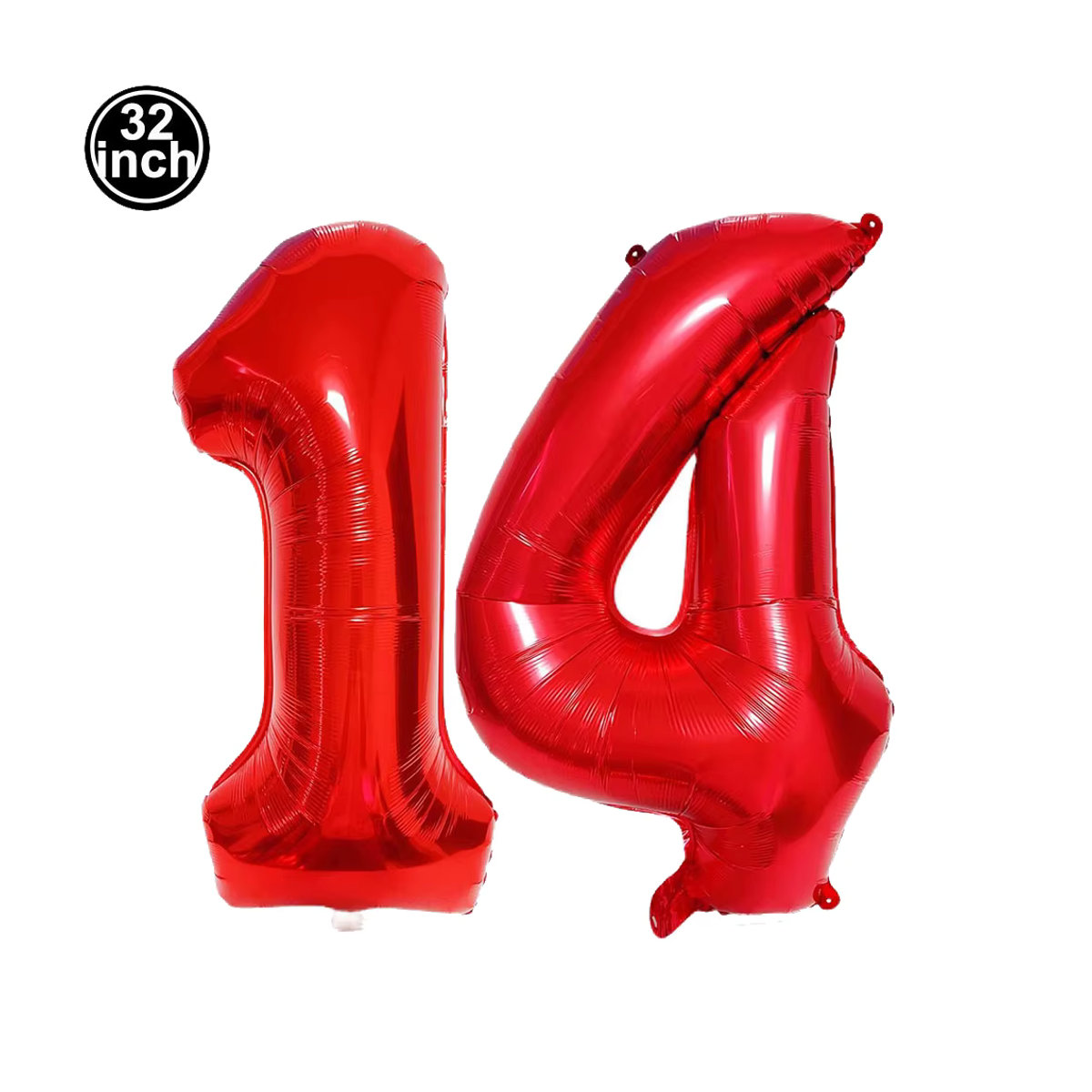 PartiesTour Zahlenballon Nummer 14 für den 14. Geburtstag, Mehrfarbig, Durchmesser: 81,28 cm - Bild 4