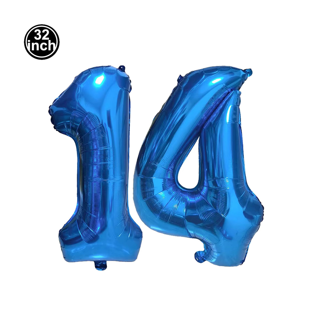 PartiesTour Zahlenballon Nummer 14 für den 14. Geburtstag, Mehrfarbig, Durchmesser: 81,28 cm - Bild 5