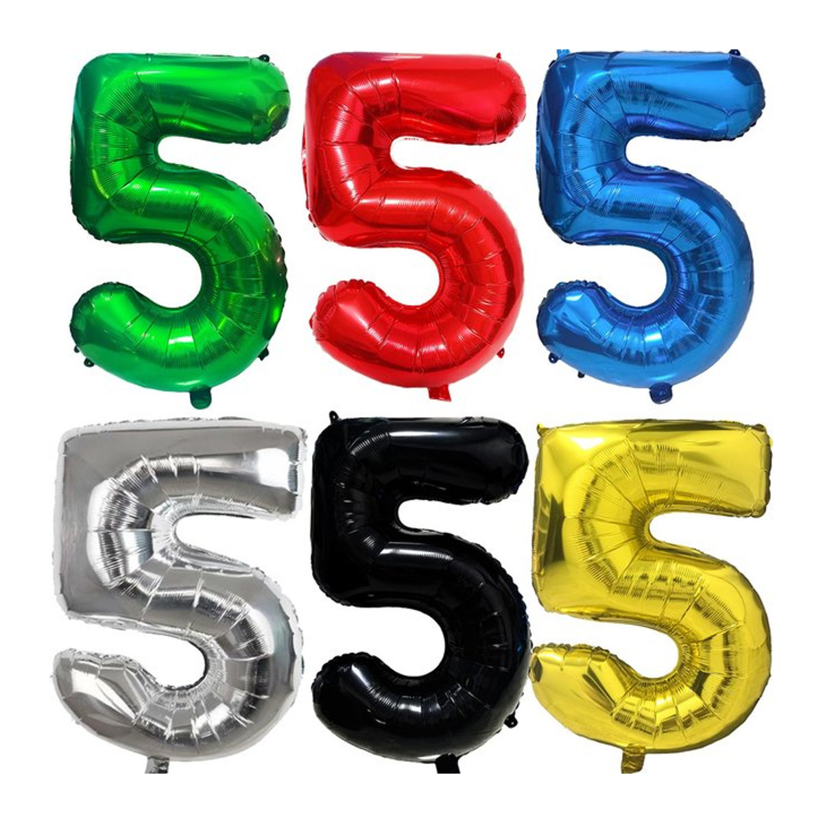 PartiesTour Zahlenballons für Geburtstage, Mehrfarbig und Rot, Höhe: 81,28 cm - Bild 1