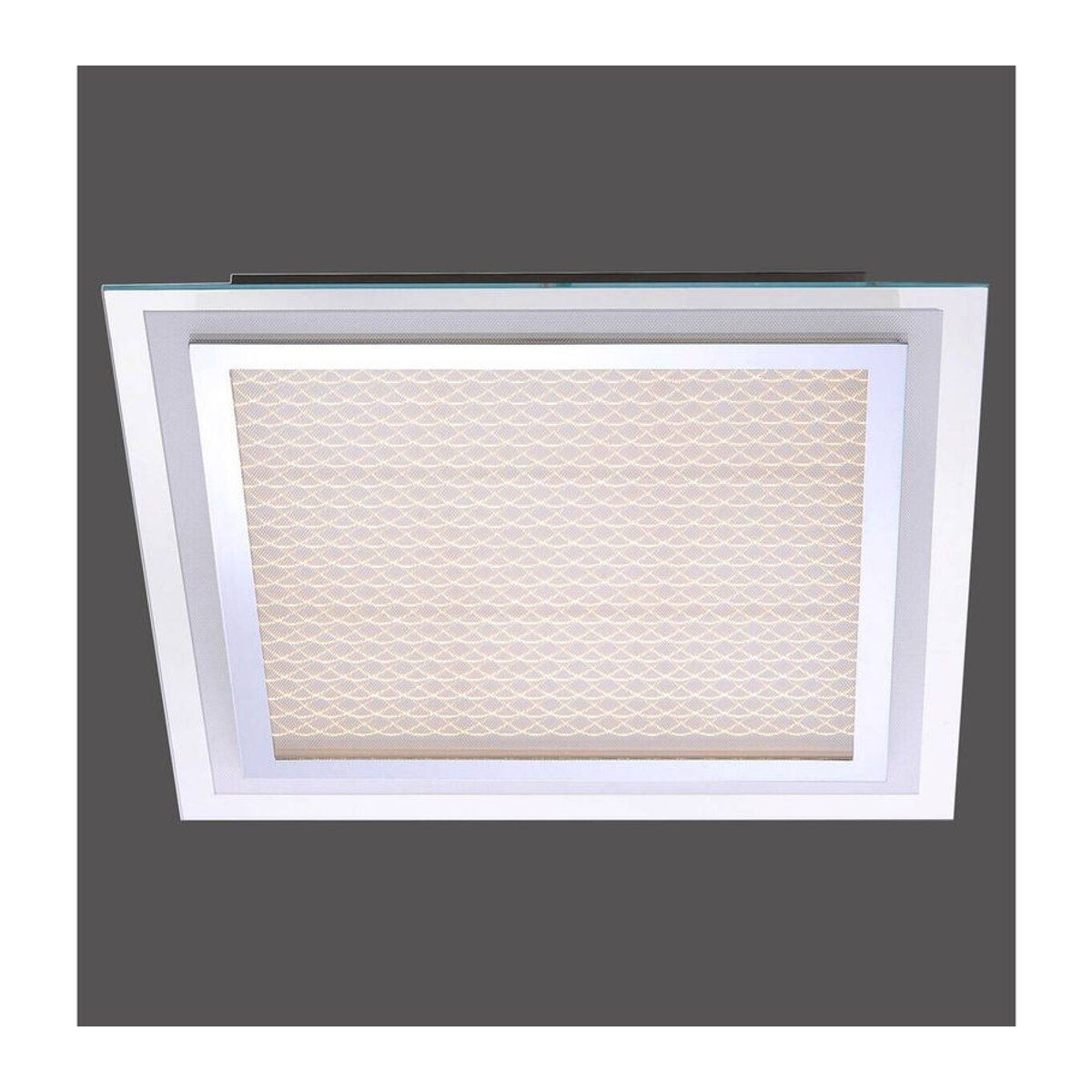 Paul Neuhaus LED-Deckenleuchte Foil in Chrom und Weiß, Modern, Warmweiß, B/H/L: 44,5 x 8 x 44,5 cm - Bild 1