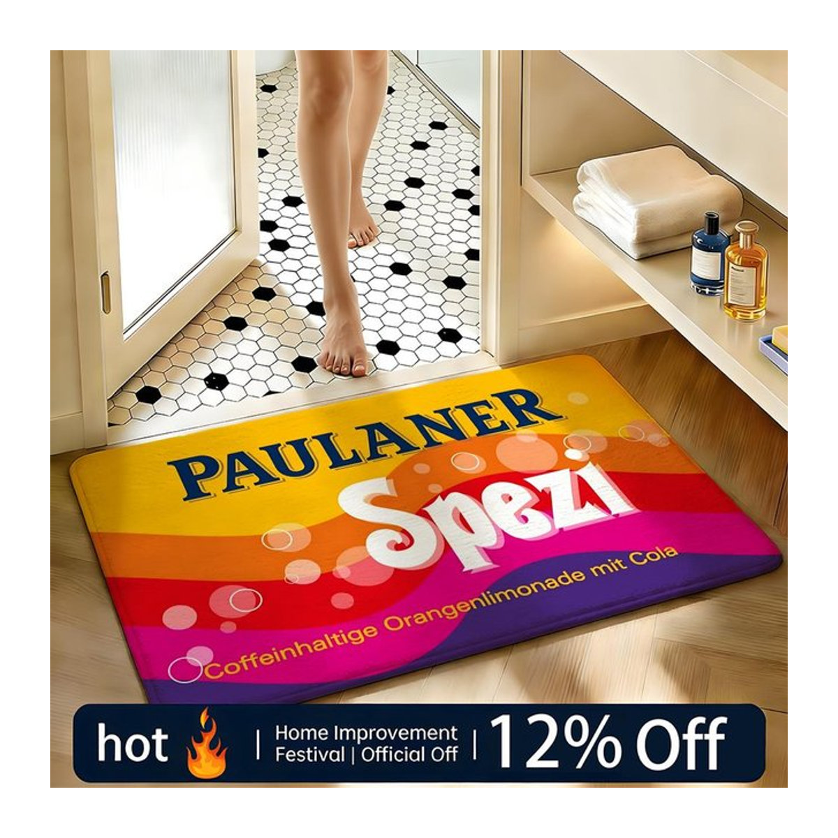 Paulaner Spezi Fußmatte mehrfarbig B/B: 80 x 120 cm - Bild 1