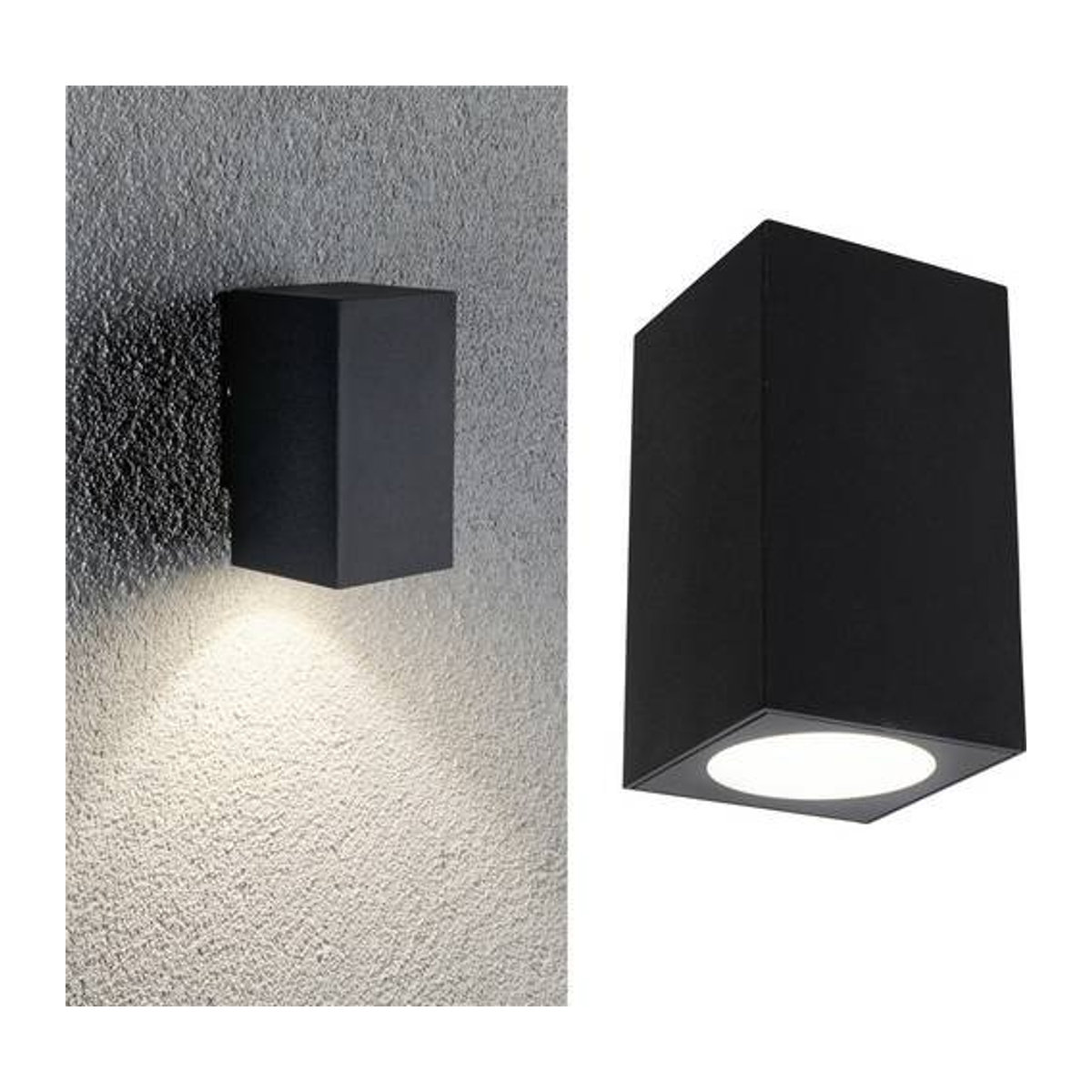 Paulmann Flame LED-Außenwandleuchte aus Aluminium in Anthrazit, B/H/T: 5,8 x 10,3 x 5,8 cm - Bild 1