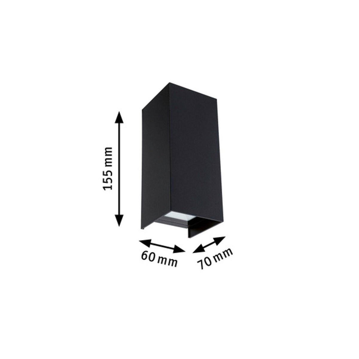 Paulmann LED Außenwandleuchte Flame Anthrazit Modern B/H/T: 6,5 x 15,5 x 6,5 cm, IP44, Warmweiß - Bild 3