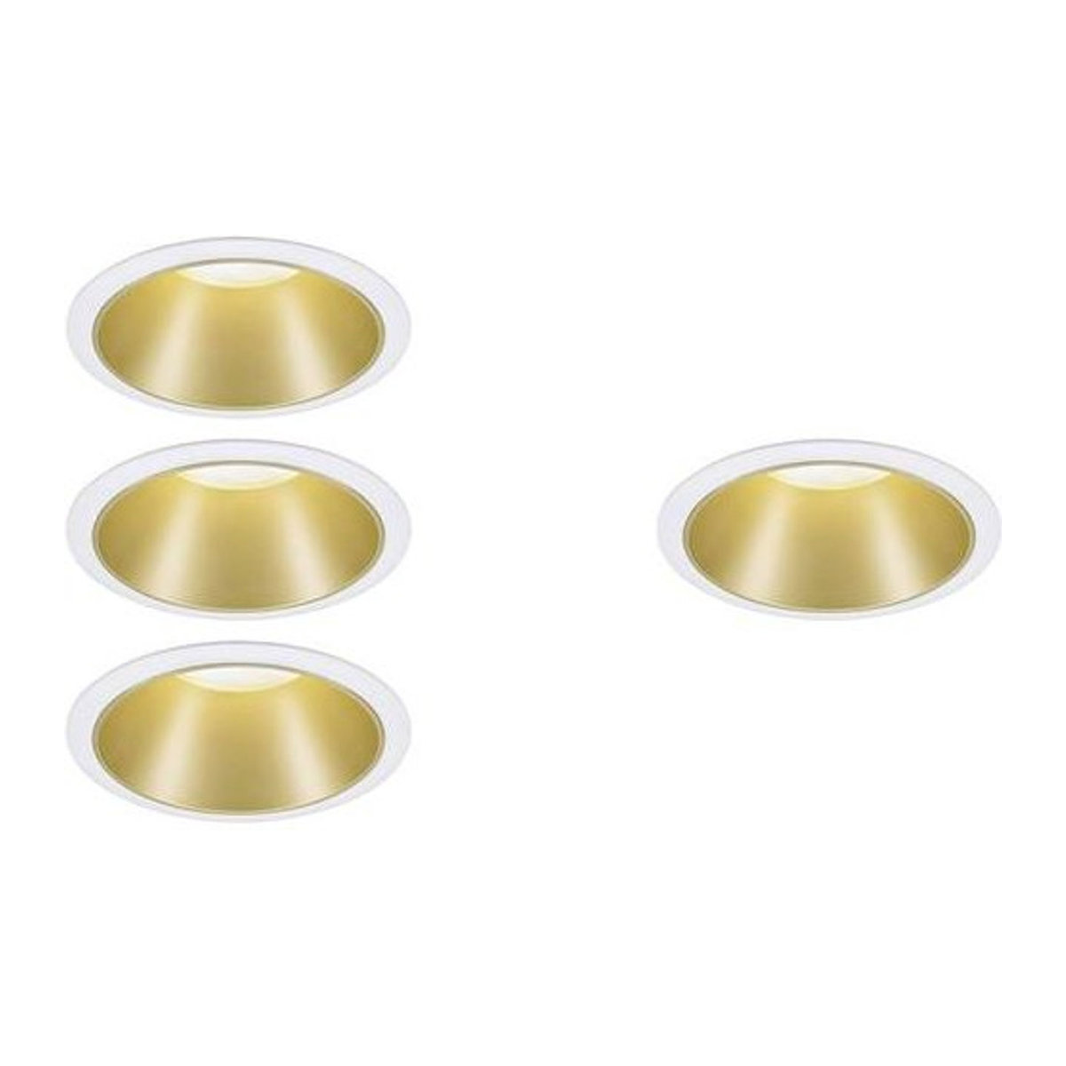 Paulmann LED Einbaustrahler 4er Set in Weiß und Gold, Warmweiß, 26W, Modernes Design - Bild 1