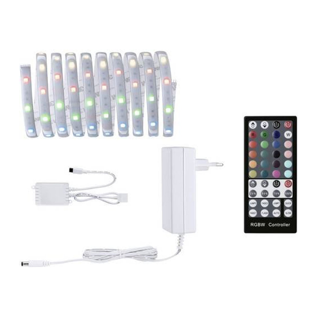 Paulmann MaxLED Basic RGB LED-Streifen-Basisset mit Stecker, Farbe: Bunt, Weiß, Silber, Material: Kunststoff - Bild 1